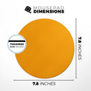 Solid Orange// WaterProof Rubber Foam Backed Anti-Slip Mouse Pad for Home Work Office or Gaming Computer Desk