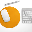 Solid Orange// WaterProof Rubber Foam Backed Anti-Slip Mouse Pad for Home Work Office or Gaming Computer Desk