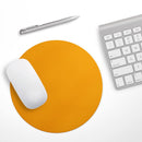 Solid Orange// WaterProof Rubber Foam Backed Anti-Slip Mouse Pad for Home Work Office or Gaming Computer Desk