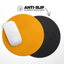 Solid Orange// WaterProof Rubber Foam Backed Anti-Slip Mouse Pad for Home Work Office or Gaming Computer Desk