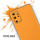 Solid Orange - Premium Vinyl Skin Decal for Samsung Galaxy S25 Ultra, S24, S23, S22 & All Galaxy S Models