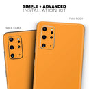 Solid Orange - Premium Vinyl Skin Decal for Samsung Galaxy S25 Ultra, S24, S23, S22 & All Galaxy S Models
