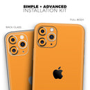 Solid Orange - Protective Skin Wrap & Decal – Compatible with iPhone SE to iPhone 17 Pro Max (All Models)