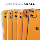 Solid Orange - Protective Skin Wrap & Decal – Compatible with iPhone SE to iPhone 17 Pro Max (All Models)