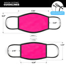 Solid Pink V2 - Made in USA Mouth Cover Unisex Anti-Dust Cotton Blend Reusable & Washable Face Mask with Adjustable Sizing for Adult or Child