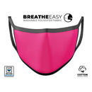 Solid Pink V2 - Made in USA Mouth Cover Unisex Anti-Dust Cotton Blend Reusable & Washable Face Mask with Adjustable Sizing for Adult or Child