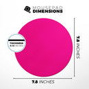 Solid Pink V2// WaterProof Rubber Foam Backed Anti-Slip Mouse Pad for Home Work Office or Gaming Computer Desk