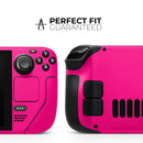 Solid Pink V2 // Full Body Skin Decal Wrap Kit for the Steam Deck handheld gaming computer
