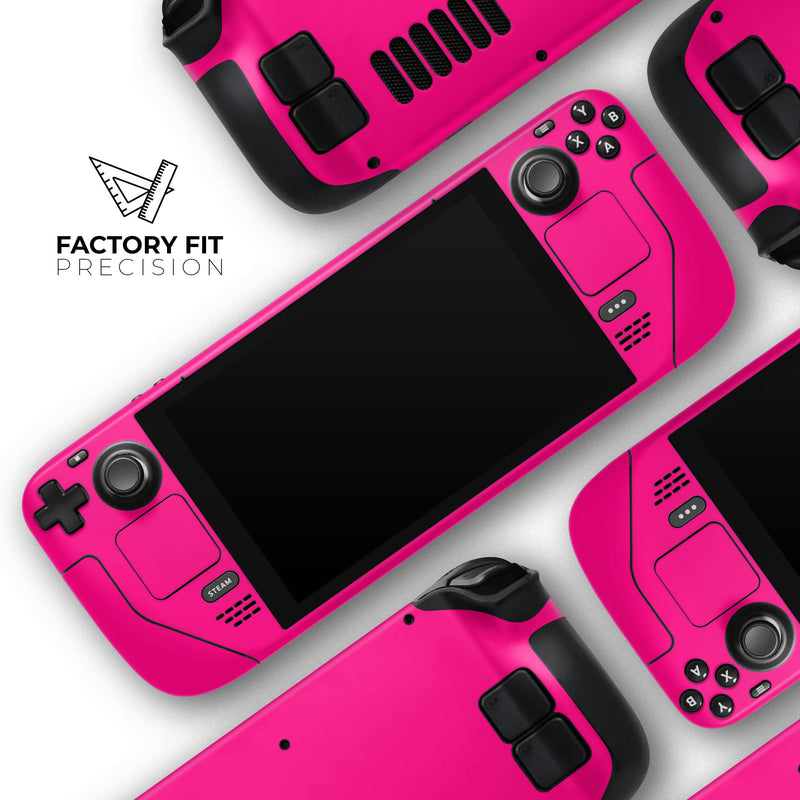 Solid Pink V2 // Full Body Skin Decal Wrap Kit for the Steam Deck handheld gaming computer
