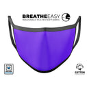 Solid Purple - Made in USA Mouth Cover Unisex Anti-Dust Cotton Blend Reusable & Washable Face Mask with Adjustable Sizing for Adult or Child
