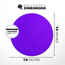 Solid Purple// WaterProof Rubber Foam Backed Anti-Slip Mouse Pad for Home Work Office or Gaming Computer Desk