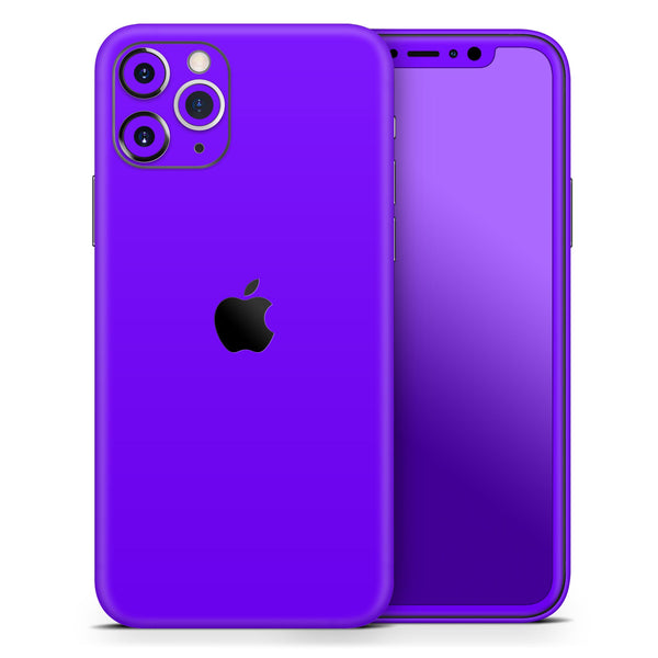 Solid Purple // Skin-Kit compatible with the Apple iPhone 14, 13, 12, 12 Pro Max, 12 Mini, 11 Pro, SE, X/XS + (All iPhones Available)
