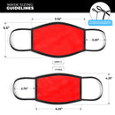 Solid Red - Made in USA Mouth Cover Unisex Anti-Dust Cotton Blend Reusable & Washable Face Mask with Adjustable Sizing for Adult or Child