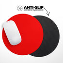 Solid Red// WaterProof Rubber Foam Backed Anti-Slip Mouse Pad for Home Work Office or Gaming Computer Desk