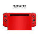 Solid Red // Skin Decal Wrap Kit for Nintendo Switch Console & Dock, Joy-Cons, Pro Controller, Lite, 3DS XL, 2DS XL, DSi, or Wii - Vinyl Skin Wrap for Nintendo Switch 2, OLED, Lite, Pro Controller, Wii & Classic Handhelds