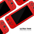 Solid Red // Skin Decal Wrap Kit for Nintendo Switch Console & Dock, Joy-Cons, Pro Controller, Lite, 3DS XL, 2DS XL, DSi, or Wii - Vinyl Skin Wrap for Nintendo Switch 2, OLED, Lite, Pro Controller, Wii & Classic Handhelds