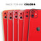 Solid Red // Skin-Kit compatible with the Apple iPhone 14, 13, 12, 12 Pro Max, 12 Mini, 11 Pro, SE, X/XS + (All iPhones Available)