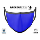 Solid Royal Blue - Made in USA Mouth Cover Unisex Anti-Dust Cotton Blend Reusable & Washable Face Mask with Adjustable Sizing for Adult or Child