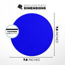 Solid Royal Blue// WaterProof Rubber Foam Backed Anti-Slip Mouse Pad for Home Work Office or Gaming Computer Desk
