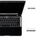 Solid State Black // Skin Decal Wrap Kit Compatible with the Apple MacBook Pro, Pro with Touch Bar or Air (11, 12, 13, 15 & 16" - All Versions Available)