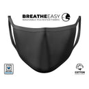 Solid State Black - Made in USA Mouth Cover Unisex Anti-Dust Cotton Blend Reusable & Washable Face Mask with Adjustable Sizing for Adult or Child