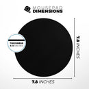 Solid State Black// WaterProof Rubber Foam Backed Anti-Slip Mouse Pad for Home Work Office or Gaming Computer Desk