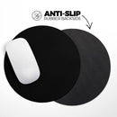 Solid State Black// WaterProof Rubber Foam Backed Anti-Slip Mouse Pad for Home Work Office or Gaming Computer Desk