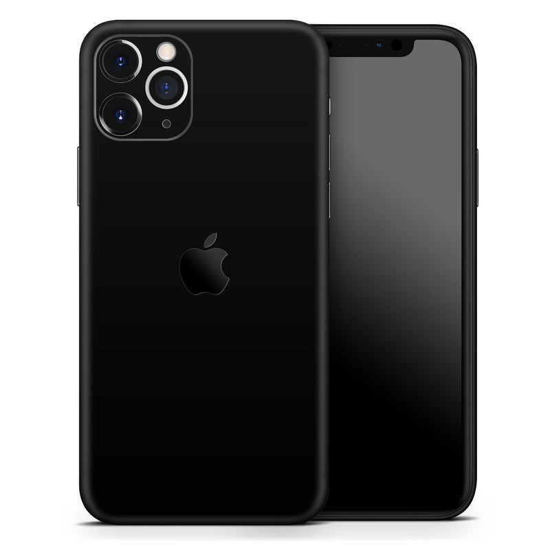 Solid State Black // Skin-Kit compatible with the Apple iPhone 14, 13, 12, 12 Pro Max, 12 Mini, 11 Pro, SE, X/XS + (All iPhones Available)