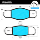 Solid Turquoise Blue - Made in USA Mouth Cover Unisex Anti-Dust Cotton Blend Reusable & Washable Face Mask with Adjustable Sizing for Adult or Child
