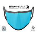 Solid Turquoise Blue - Made in USA Mouth Cover Unisex Anti-Dust Cotton Blend Reusable & Washable Face Mask with Adjustable Sizing for Adult or Child