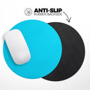 Solid Turquoise Blue// WaterProof Rubber Foam Backed Anti-Slip Mouse Pad for Home Work Office or Gaming Computer Desk