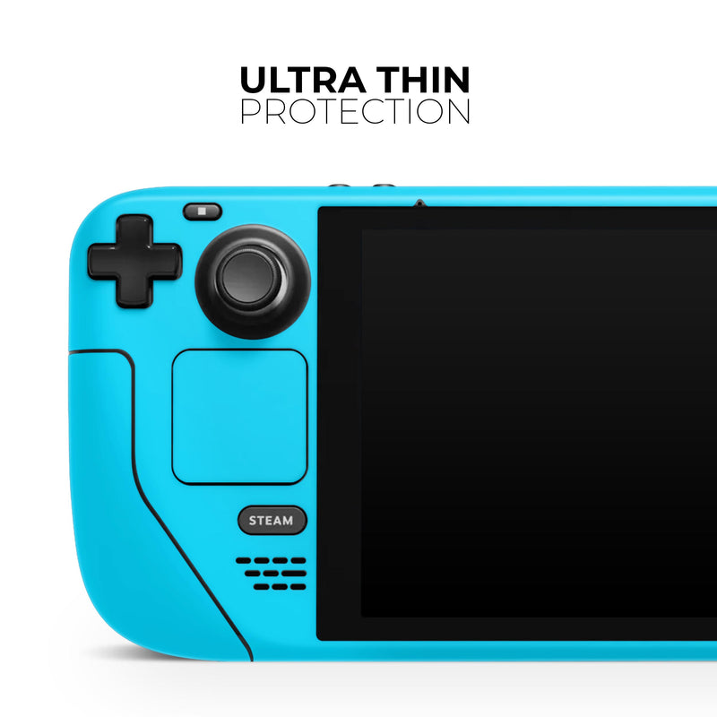 Solid Turquoise Blue // Full Body Skin Decal Wrap Kit for the Steam Deck handheld gaming computer