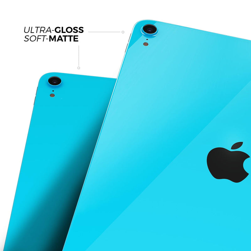 Solid Turquoise Blue - Full Body Skin Decal for the Apple iPad Pro 12.9", 11", 10.5", 9.7", Air or Mini (All Models Available)