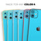 Solid Turquoise Blue // Skin-Kit compatible with the Apple iPhone 14, 13, 12, 12 Pro Max, 12 Mini, 11 Pro, SE, X/XS + (All iPhones Available)