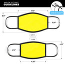 Solid Yellow - Made in USA Mouth Cover Unisex Anti-Dust Cotton Blend Reusable & Washable Face Mask with Adjustable Sizing for Adult or Child