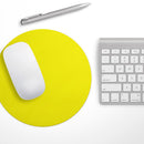 Solid Yellow// WaterProof Rubber Foam Backed Anti-Slip Mouse Pad for Home Work Office or Gaming Computer Desk