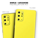 Solid Yellow - Premium Vinyl Skin Decal for Samsung Galaxy S25 Ultra, S24, S23, S22 & All Galaxy S Models