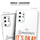 Sometimes Its Okay To Be Selfish - Premium Vinyl Skin Decal for Samsung Galaxy S25 Ultra, S24, S23, S22 & All Galaxy S Models