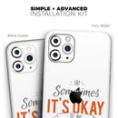 Sometimes Its Okay To Be Selfish - Protective Skin Wrap & Decal – Compatible with iPhone SE to iPhone 17 Pro Max (All Models)