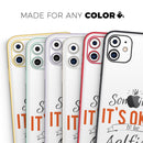 Sometimes Its Okay To Be Selfish - Protective Skin Wrap & Decal – Compatible with iPhone SE to iPhone 17 Pro Max (All Models)