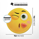 Sour Kiss Friendly Emoticons// WaterProof Rubber Foam Backed Anti-Slip Mouse Pad for Home Work Office or Gaming Computer Desk
