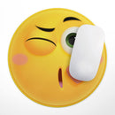 Sour Kiss Friendly Emoticons// WaterProof Rubber Foam Backed Anti-Slip Mouse Pad for Home Work Office or Gaming Computer Desk