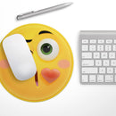 Sour Kiss Friendly Emoticons// WaterProof Rubber Foam Backed Anti-Slip Mouse Pad for Home Work Office or Gaming Computer Desk