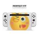 Sour Kiss Friendly Emoticons // Skin Decal Wrap Kit for Nintendo Switch Console & Dock, Joy-Cons, Pro Controller, Lite, 3DS XL, 2DS XL, DSi, or Wii - Vinyl Skin Wrap for Nintendo Switch 2, OLED, Lite, Pro Controller, Wii & Classic Handhelds
