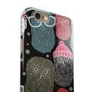 Spaced out Owls iPhone 6/6s or 6/6s Plus 2-Piece Hybrid INK-Fuzed Case