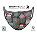 Spaced out Owls - Made in USA Mouth Cover Unisex Anti-Dust Cotton Blend Reusable & Washable Face Mask with Adjustable Sizing for Adult or Child
