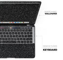 Sparkling Black Ultra Metallic Glitter - Skin Decal Wrap Kit Compatible with the Apple MacBook Pro, Pro with Touch Bar or Air (11", 12", 13", 15" & 16" - All Versions Available)