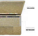 Sparkling Gold Ultra Metallic Glitter - Skin Decal Wrap Kit Compatible with the Apple MacBook Pro, Pro with Touch Bar or Air (11", 12", 13", 15" & 16" - All Versions Available)