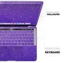 Sparkling Purple Ultra Metallic Glitter - Skin Decal Wrap Kit Compatible with the Apple MacBook Pro, Pro with Touch Bar or Air (11", 12", 13", 15" & 16" - All Versions Available)