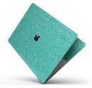Sparkling Teal Ultra Metallic Glitter - Skin Decal Wrap Kit Compatible with the Apple MacBook Pro, Pro with Touch Bar or Air (11", 12", 13", 15" & 16" - All Versions Available)